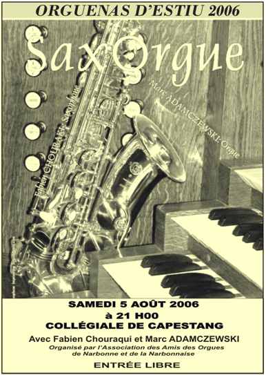 Affiche concert Orgue Saxo 2006