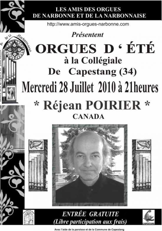 Réjean POIRIER Affiche Concert Réjean POIRIER